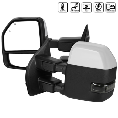 SPEC-D TUNING 17-Up Ford F250 Superduty-Towing Mirrors RMX-F25017F2GH-P-FS